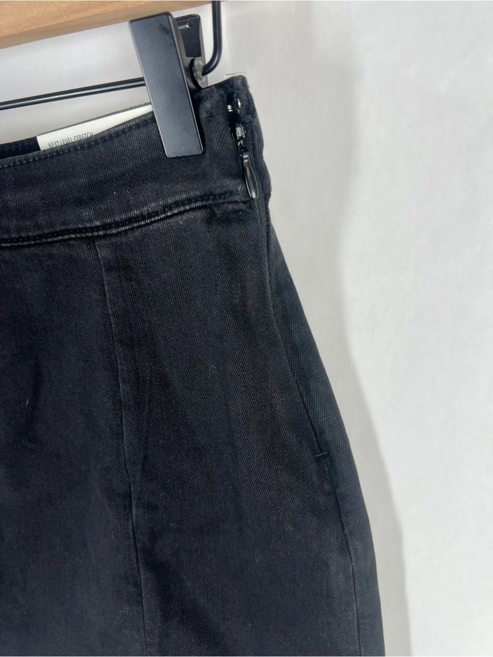 American Eagle High-Rise Black Denim Mini Skort Size 0 25W NWT